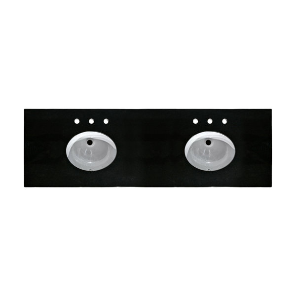 Loon Peak® Nixa 72'' Double Bathroom Vanity with Stone Top & Reviews